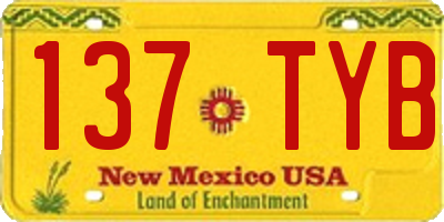 NM license plate 137TYB