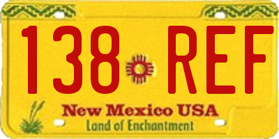 NM license plate 138REF