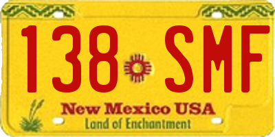 NM license plate 138SMF