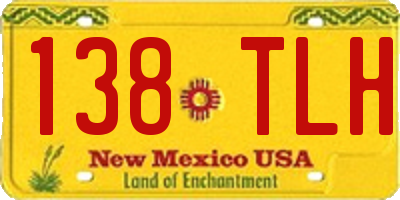 NM license plate 138TLH