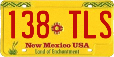 NM license plate 138TLS