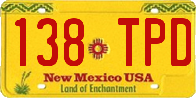 NM license plate 138TPD