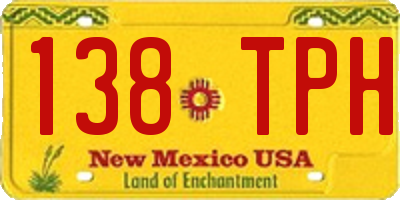 NM license plate 138TPH