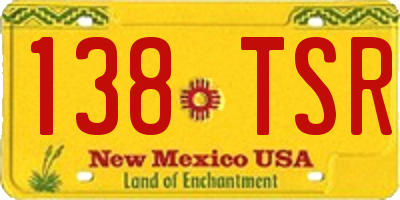 NM license plate 138TSR