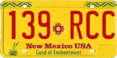 NM license plate 139RCC