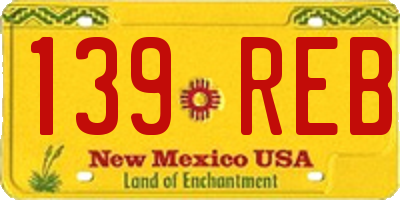 NM license plate 139REB