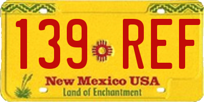 NM license plate 139REF