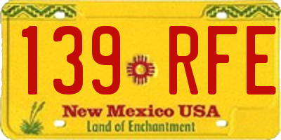 NM license plate 139RFE
