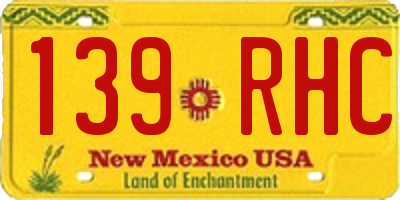 NM license plate 139RHC