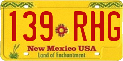 NM license plate 139RHG