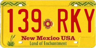 NM license plate 139RKY