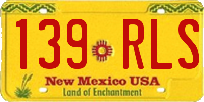 NM license plate 139RLS