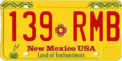 NM license plate 139RMB
