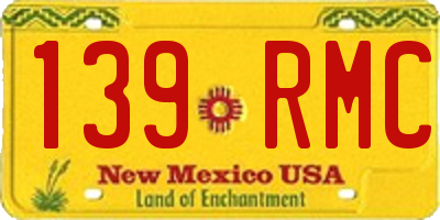 NM license plate 139RMC