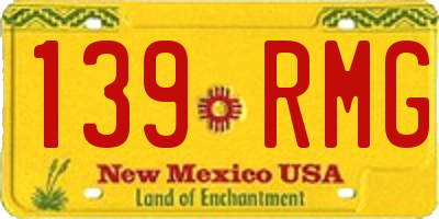 NM license plate 139RMG
