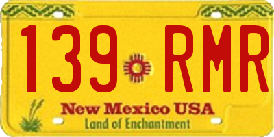 NM license plate 139RMR