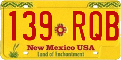 NM license plate 139RQB