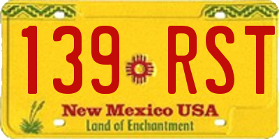 NM license plate 139RST