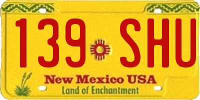 NM license plate 139SHU