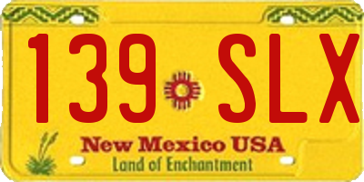NM license plate 139SLX