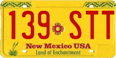 NM license plate 139STT