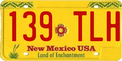 NM license plate 139TLH