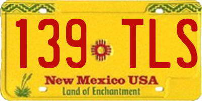 NM license plate 139TLS