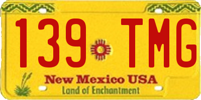 NM license plate 139TMG