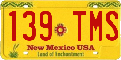 NM license plate 139TMS