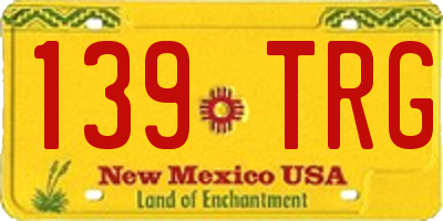 NM license plate 139TRG