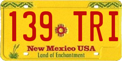 NM license plate 139TRI