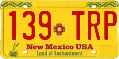 NM license plate 139TRP
