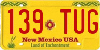 NM license plate 139TUG