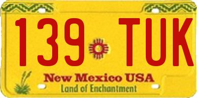 NM license plate 139TUK