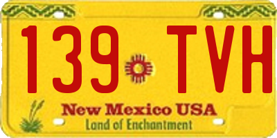 NM license plate 139TVH