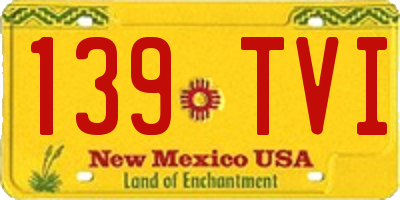 NM license plate 139TVI