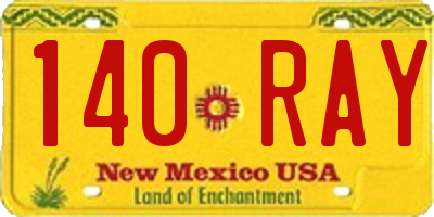 NM license plate 140RAY