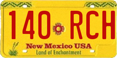 NM license plate 140RCH