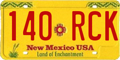 NM license plate 140RCK