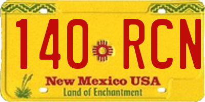 NM license plate 140RCN