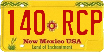 NM license plate 140RCP