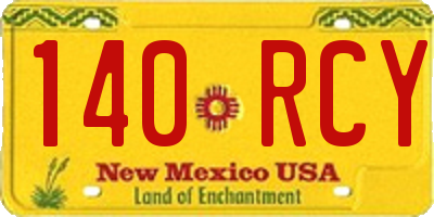 NM license plate 140RCY