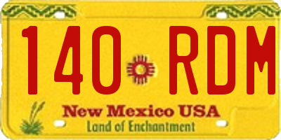 NM license plate 140RDM