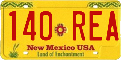 NM license plate 140REA