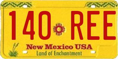 NM license plate 140REE