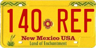 NM license plate 140REF