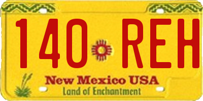 NM license plate 140REH