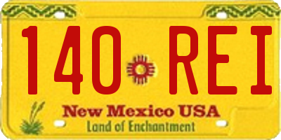 NM license plate 140REI