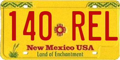 NM license plate 140REL