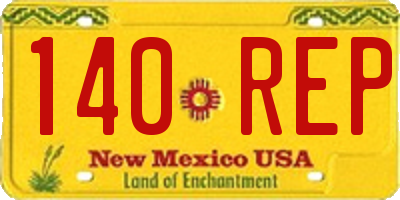 NM license plate 140REP